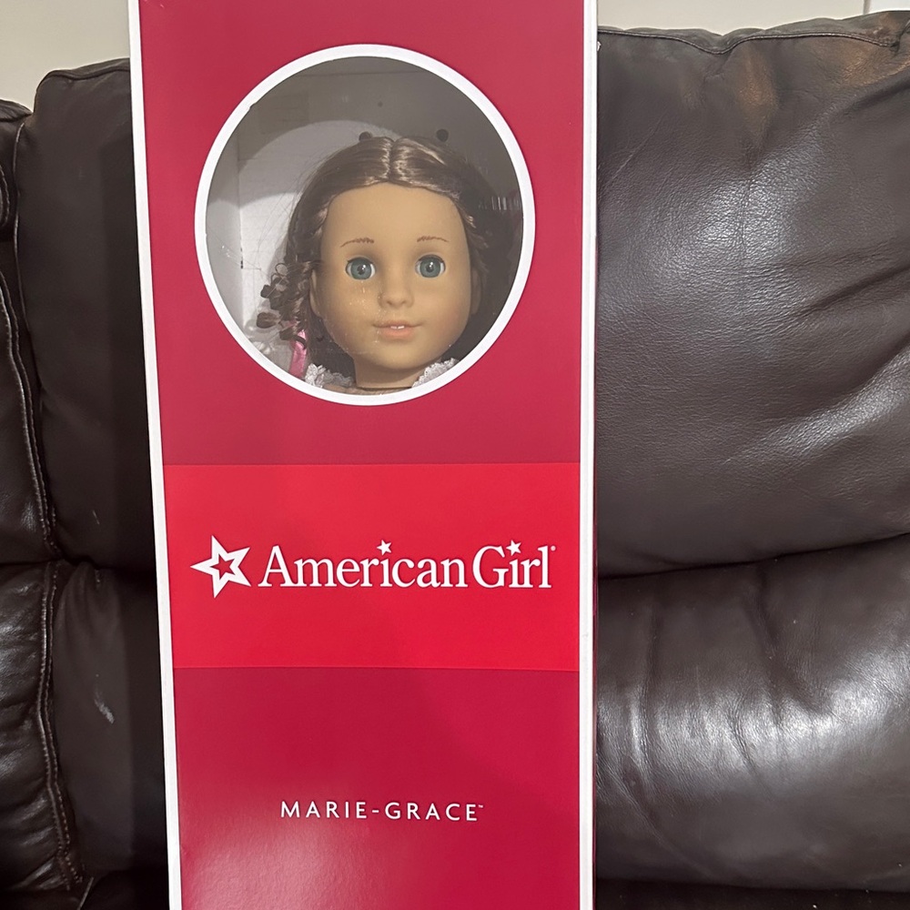 American Girl Doll in Pink Plaid Dress - Picture 5 of 5